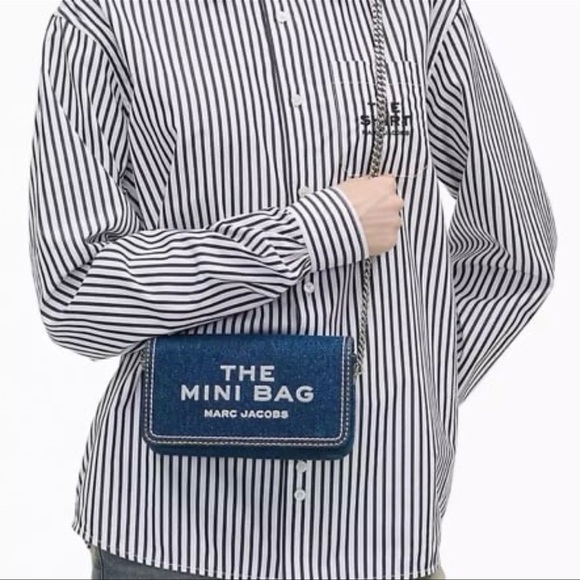 MARC JACOBS THE MINI BAG DENIM - Picture 2 of 12